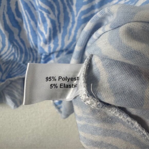 Yak & Yeti Women's Oversized Lightweight Zebra Stripe Blue Tee - Lg/XL‎ NWOT - Picture 2 of 5